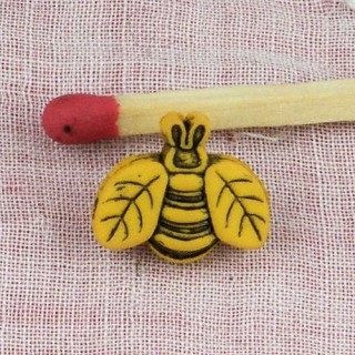 Botón de abeja de insectos...