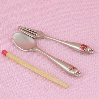 Fork, spoon 5cms, doll cutlery