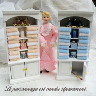 Armoire miniature maison poupée Armoire lingère en bois, meuble mai