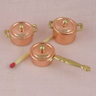 Doll miniature copper set...