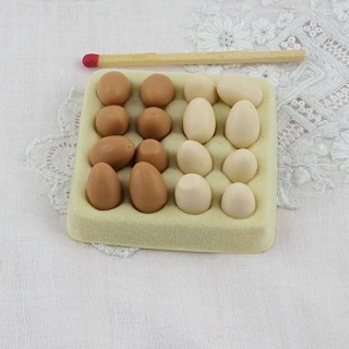 16 Eggs in carton doll...