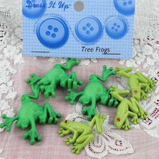 Buttons Dress It Up: frogs, 