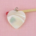 Heart pendant mother-of-pearl 2 cm