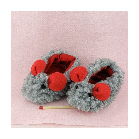 Miniature baby doll shoes baptism 2 cm
