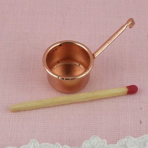 miniature doll house Copper pot  2 cms