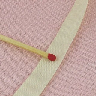 Ruban ancien pur coton 1 cm, 10 mm.