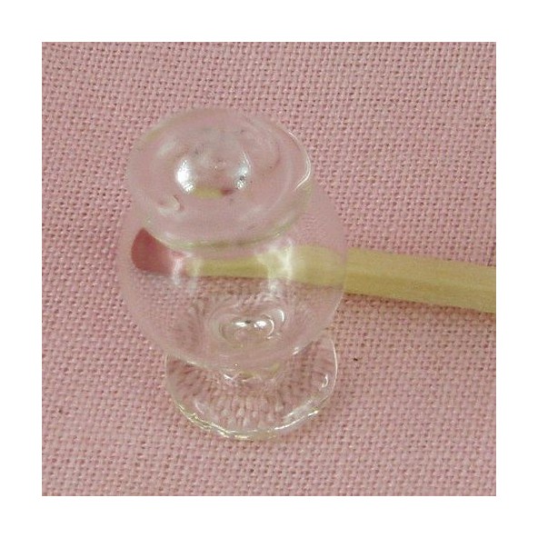 Bocal en verre miniature avec couvercle, 2 cm.