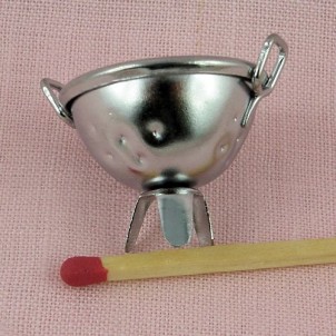 Miniature round tin colander