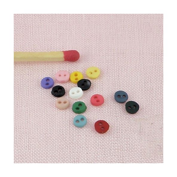 Smallest hollowed buttons 4 mms