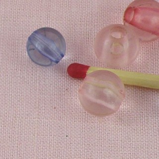 10 Perles rondes pastel 10 mm.