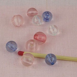 Perles nacrées rondes de rocaille 2 mm, 10g.