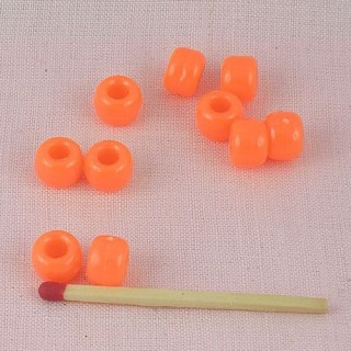 Halloween orange beads 8 mms