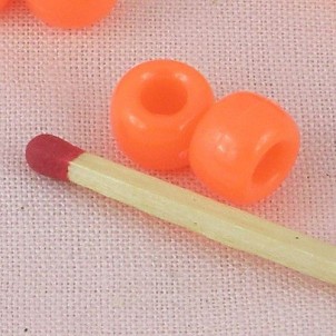 10 Perles halloween orange 8 mm.