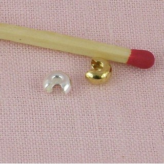 Cache-sertissures perles à écraser 4 mm.