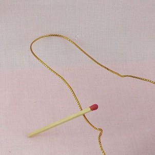 Metallic tinsel gold cord with wire 1,5 mm.