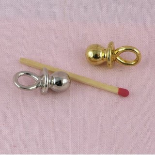 Pacifier for doll, metal pendant 24 mms