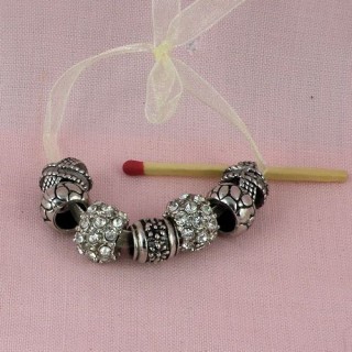 Large hole metal lined beads 14 mms.