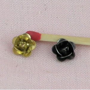 Metal flower, bracelet charm, jewel doll, 7,5mm diameter