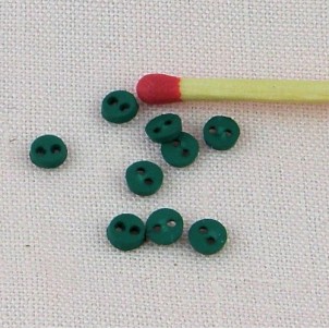 Botones minúsculos dos hoyos 4 mm,