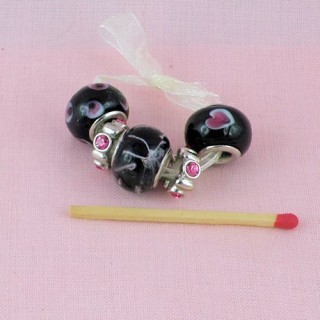 Large hole metal lined beads 14 mms.