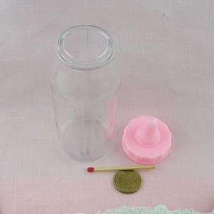 Doll miniature baby bottle favor decorative 13 cms