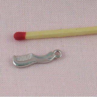 Tiny Comb in metal dollhouse miniature  charms 19mm