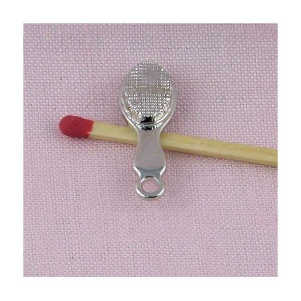Small Hairbrush metal dollhouse, 2,3 cm, 23 mm