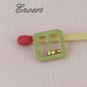Square Buckle miniature tiny doll accessories 1 cm