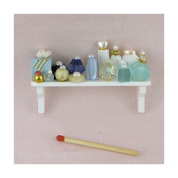 Vanity tray miniature, cosmetic long shelf doll house Toiletries