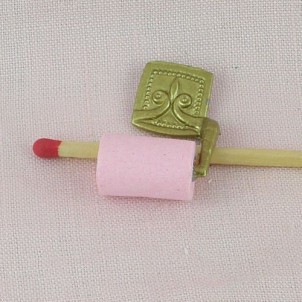 Enrouleur papier toilette miniature poupée, .