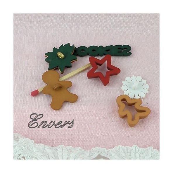 Christmas cookies buttons embellishments