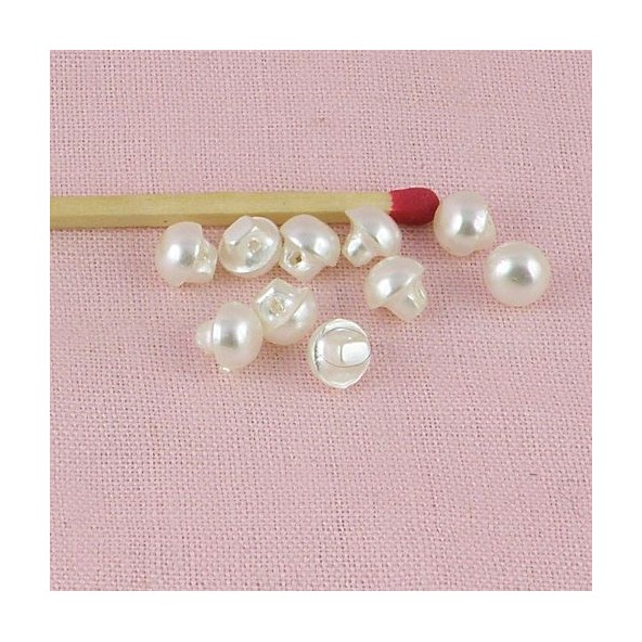 Shank buttons pearl 6 mms.