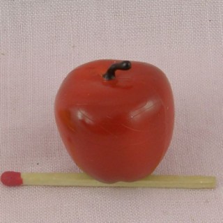 Fruits miniatures jouet marchande poupée, pomme, poire, banane 0,9cm.