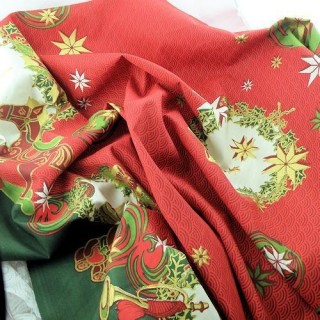 Tissu de Noël Alsace toile coton au mètre