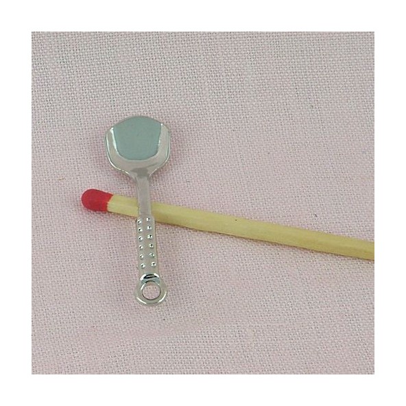 Miniature doll spoon service, small cutlery, 35 mms