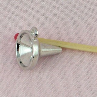 Doll Miniature metal Funnel, bracelet charm, pendant 18 mms, 