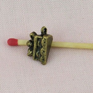 Pendant, charm, part of cake miniature, 1 cm.