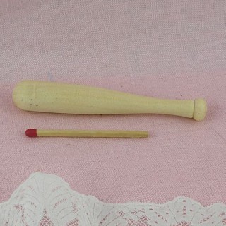 Wooden baseball bat for dollhouse