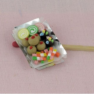 cookies tray for doll set miniature,