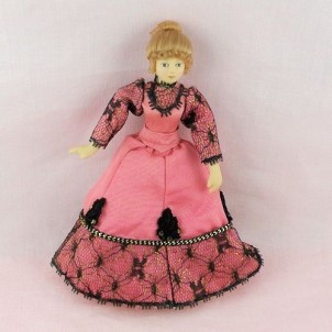 Miniature Victoirian lady  doll 1/12, articuled dollhouse 