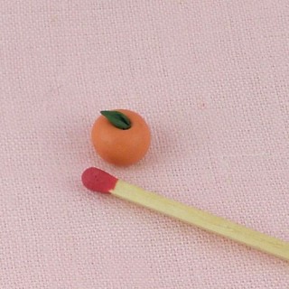 Orange miniature, fruit maison poupée 1 cm