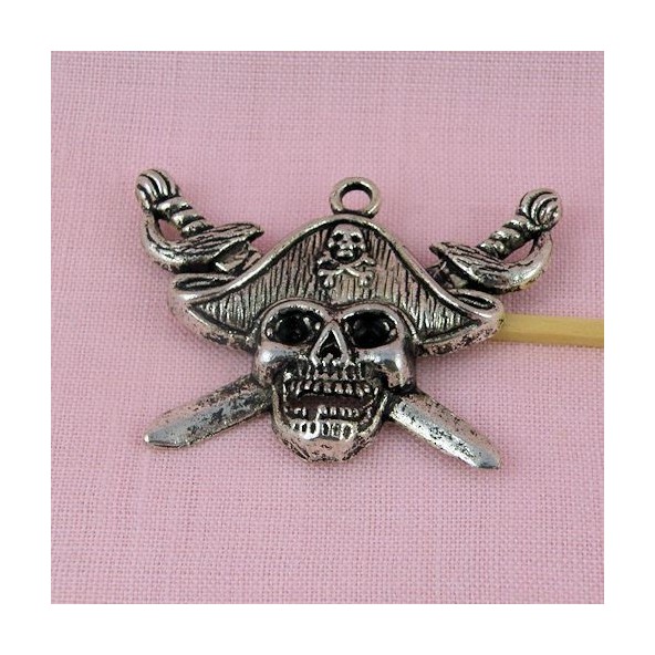 Pendant pirates, charm, Death's-head miniature, 2,4 cm.