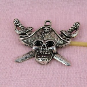 Pendant pirates, charm, Death's-head miniature, 2,4 cm.