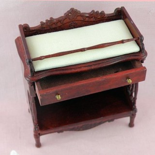 Mahogany Changing table doll house miniature