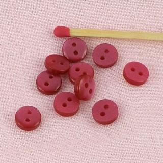 Flat convex, hollow translucent simple buttons 7 mms. 