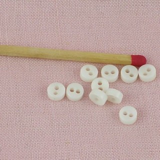 Hollow buttons like china, 5 mms.