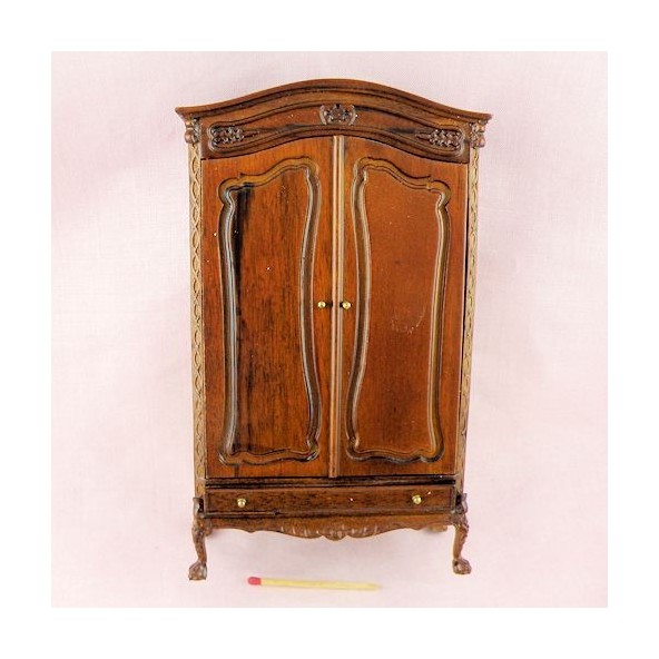 Chateau lorraine wardrobe with drawer, doll house miniature furnitures.