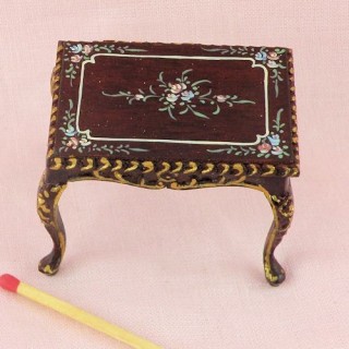 Miniature hand painted table desk furniture doll house
