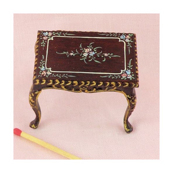 Miniature hand painted table desk furniture doll house