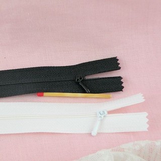 Tiny zipper for Barbie doll, smallest 7,5 cms